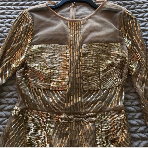 ASOS Gold Beaded Dress - Picture 5 of 8